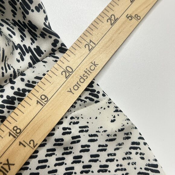 Worthington Women’s L Career button Up Pleated Collar Geometric multi Cream - Picture 11 of 12